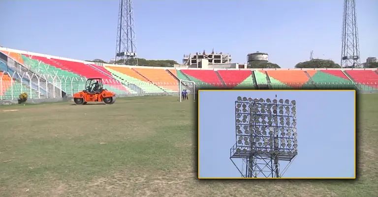 স্টেডিয়ামে চলমান সংস্কার কাজ